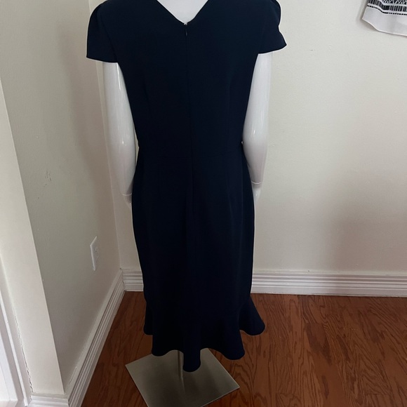 Betsey Johnson Navy Short-Sleeve Midi Dress with Ruffle Hem - Picture 3 of 6